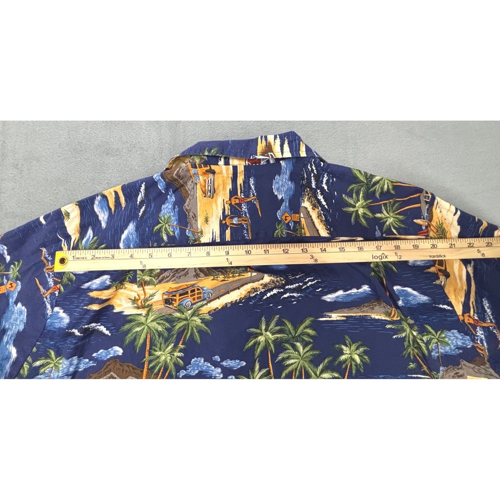 RJC Hawaiian Aloha Shirt Men's 2XL Made in Hawaii Surf Woody VW Bus Beach Camp - Picture 11 of 11